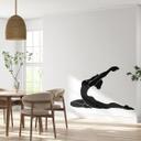 Wallsticker yoga due silhuet ensfarvet