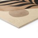 Cuadro de madera silueta botánica con geometría artística - Costa