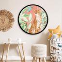 Poster Rond Goed Blauw - Tropical Pink