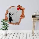 3D - Wallsticker Banksy - Girl with the red balloon