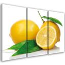 3 stykke lærredsprint, citronfrugt