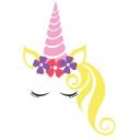 Muursticker Lady Unicorn