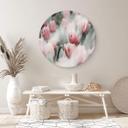Tableau sur verre Annie - Tulipes de printemps - Rond