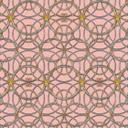 Versace fleecetapet La Scala del Palazzo geometrisk sølv, guld, pink