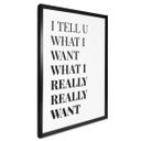 Plakat I tell you what I want