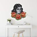 Sticker mural - LA Ink femme et sugar skull