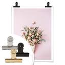 Plakat - Flowers in an Ice Cream Cone - Rosa