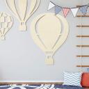 Decoración en madera de álamo - globo aerostático