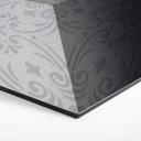 3D Hexagon Alu-Dibond - Sølv med mønster