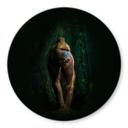 Tableau sur verre Yunta - Dans la jungle - Rond