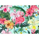 Designwalls non-woven tapet FlamingoArt flamingo jungle i farverig og blå