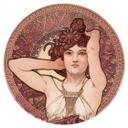Mucha Wallsticker - Ædelsten: Ametyst - Rund
