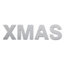 Letras de aluminio Dibond - efecto plata - XMAS
