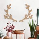 Decoración mural cornamenta de ciervo floral - MDF naturaleza