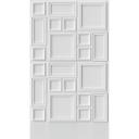 3D-tapet med rammemotiv hvid - non-woven tapet geometrisk - tapet i moderne stil