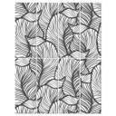 Separador de ambientes, biombo, pantalla de privacidad colgante Floral Line Art - hojas