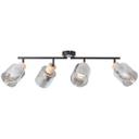 Spotrohr Tim, braun, 23 x 73 cm, Glas Lampe