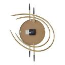 Moderne Wanduhr in Metalloptik | Mid-Century/Art-Deco | gold, 41x54 cm