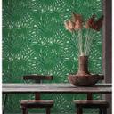 Papel pintado tejido-no tejido Livingwalls Papel pintado Metropolitan Stories palmera Said Marrakech verde, metalizado, blanco