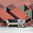 Geometric GraphicTiles1 rosa taupe - non-woven tapet Designwalls 2 - 2,55 x 3,5 m