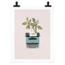 Póster Frida Floral Studio - Máquina de escribir botánica