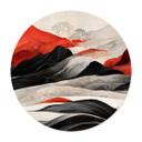 Plakat Treechild - Red Mountains in Japan