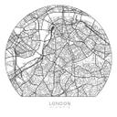 Muursticker rond - Londen