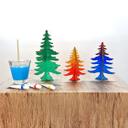 Decoración navideña de madera - Árbol de Navidad para colocar - Árbol de Navidad - Álamo