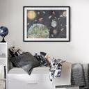 Poster zonnestelsel met planeten en aarde - Ms Tiff