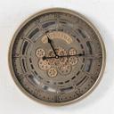 XL Steampunk Wanduhr mit Zahnrädern und offener Konstruktion | Vintage Metallic-Look | Ø46 cm