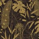 Papier peint intissé feuilles de palmier noir or métallisé papier peint mural tropiques