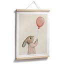 Plakat sød kanin med ballon - Treechild