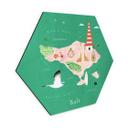 Hexagon Dibond Kort over Bali - Rivers