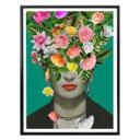 Póster Frida Estudio Floral - Retrato Frida