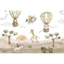 Safari Kids Animals Beige Green 3,75 x 2,50 m - Fototapet eventyr for børn