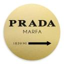 Wandcirkel Alu-Dibond Prada Marfa - goud effect