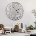 Horloge murale XXL en Alu-Dibond - Argenté - Moderne - Ø 70 cm