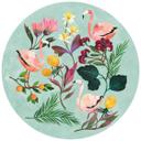 Fototapet - Rundt Blanz - Sommer flamingo  - vliesetapet/selvklæbende non-woven tapet
