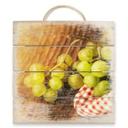 Cuadro de madera uvas dulces - 40x41,5 cm