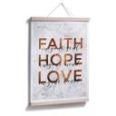 Póster con aspecto de cobre - Faith Hope Love