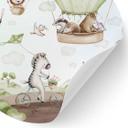 Vinilo decorativo para habitaciones infantiles Viaje en globo de los amigos animales - Kvilis - Redo