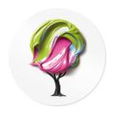 Póster árbol con colorida corona 3D - Mielu - Redondo