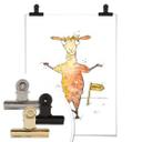 Póster Hagenmeyer - Llama y pájaro