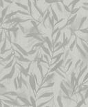 Non-woven tapet i beige grå blade bladlook vintage blomstret natur 