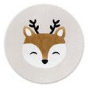 Vægcirkel Orara Studio - Cute Reindeer – print på aluminium (Alu-Dibond)