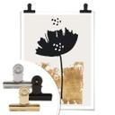 Plakat - Kubistika - Black Flower