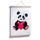 Plakat - Panda med hjerte