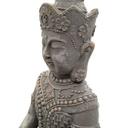 Meditierender Buddha aus Kunststein, betongrau | 41x30x45 cm