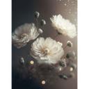 Fotomural floral Flores blancas con polvo de oro - Treechild