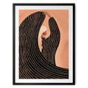 Póster mujer con vestido negro a rayas - Müller